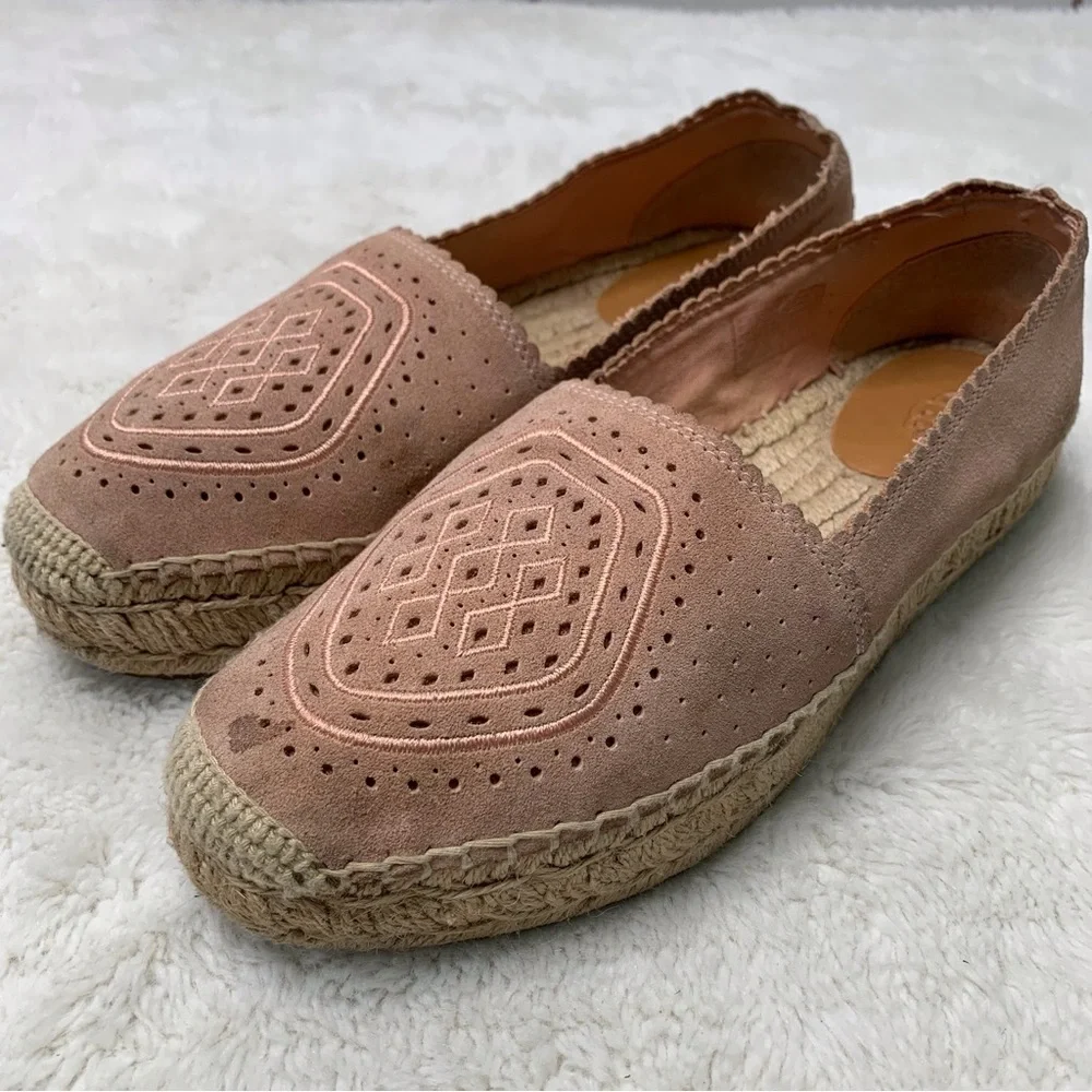 UGG 1100981 Women's Heidi Jasmine Perforated Espadrilles Shoes Flats Pink Size 8